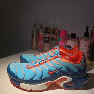 air max plus gs blue orange& white